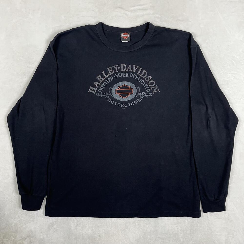 Harley-Davidson Long Sleeve T-Shirt Mens 2XL Black Mile High Denver Colorado